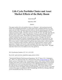 Life Cycle Portfolio Choice and Asset Market Effects of the Baby Boom