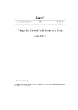 Things that Shouldn`t Be Done on a Train