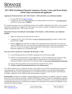 How to apply for Undergraduate Need