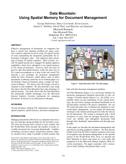 Data Mountain: Using Spatial Memory for
