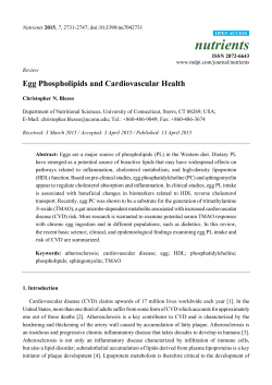 Egg Phospholipids and Cardiovascular Health