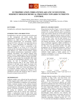EUTROPHICATIO -THREATE ED AQUATIC ECOSYSTEMS