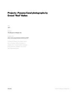 Projects : Panama Canal photographs by Ernest "Red" Hallen