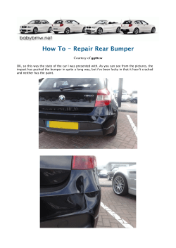 How To - Repair Rear Bumper