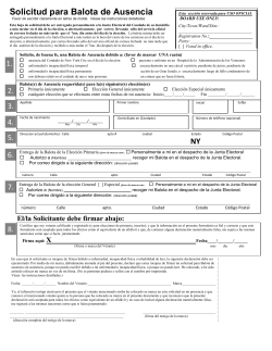 Solicitud para Balota de Ausencia 4.