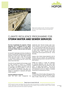 climate resilience programme for storm water and sewer