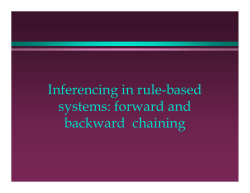 Inferencing in rule-based systems: forward and backward