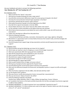 Ch. 6 and Ch. 7 Test Review