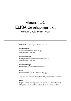 Mouse IL-2 ELISA development kit
