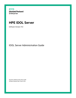 IDOL Server 11.0 Administration Guide