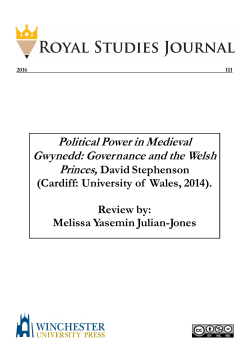 Political Power in Medieval Gwynedd: Governance and the Welsh