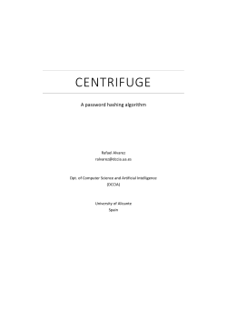 centrifuge - Password Hashing Competition