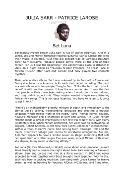 julia sarr - patrice larose