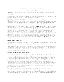 CRAFTSBURY CONSERVATION COMMISSION July 27, 2015