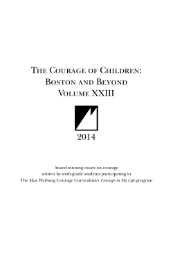 The Courage of Children - The Max Warburg Courage Curriculum