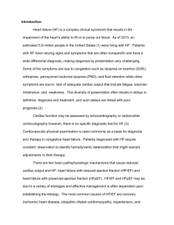 Introduction: Heart failure (HF) is a complex clinical syndrome that