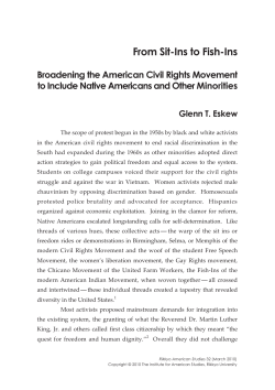 From Sit-Ins to Fish-Ins Broadening the American Civil Rights