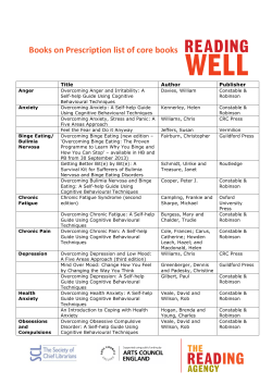 Books on Prescription list of core books