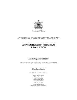 apprenticeship program regulation