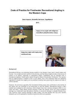 Code of Practice for Freshwater Recreational Angling