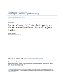 Spenser`s "Inward Ey" - Washington University Open Scholarship
