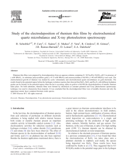 Study of the electrodeposition of rhenium thin films by