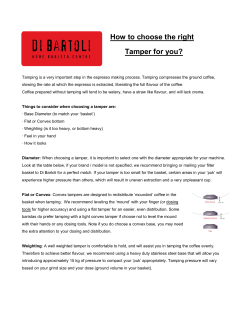 How to choose the right Tamper for you?