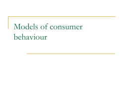 Models of consumer behaviour