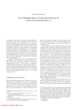 An earthquake at San Giovenale in the 6th century BC (?)