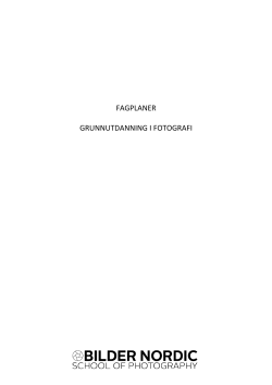 fagplaner grunnutdanning i fotografi