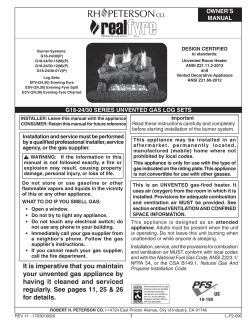 G18-24/30 Unvented Burner