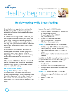 Healthy Eating While Breastfeeding