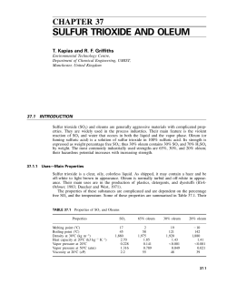 sulfur trioxide and oleum
