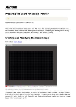 Creating and Modifying the Board Shape
