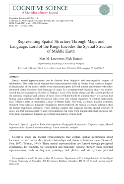 Representing Spatial Structure Through Maps and Language: Lord