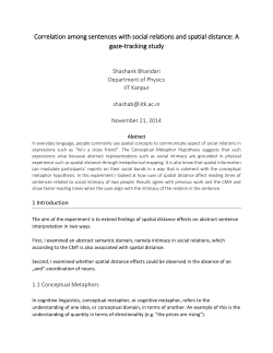 Correlation among sentences with social relations and spatial