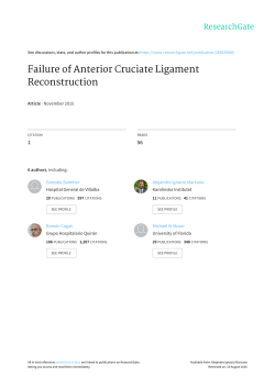 Failure of Anterior Cruciate Ligament Reconstruction