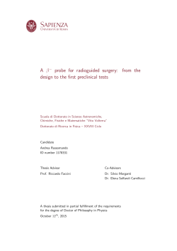 A - probe for radioguided surgery: from the