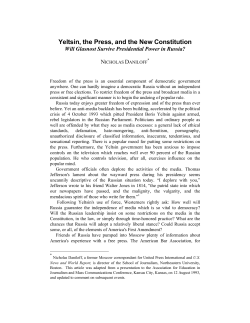 Yeltsin, the Press, and the New Constitution