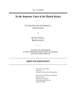 No. 10-10038 BRIEF FOR RESPONDENT