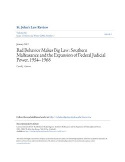Bad Behavior Makes Big Law - St. John`s Law Scholarship Repository
