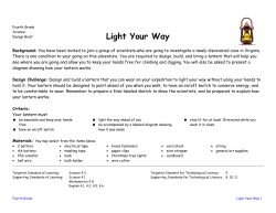 Science &ndash; Light Your Way