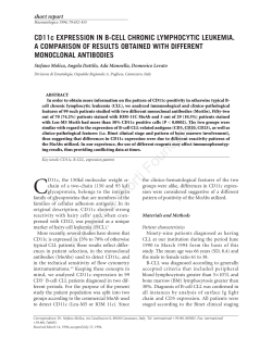 CD11c expression in B-cell chronic lymphocytic leukemia. A