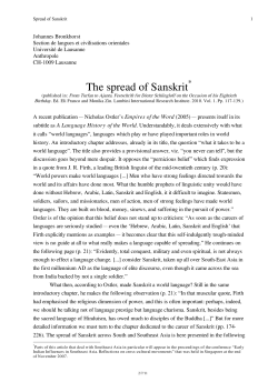 The spread of Sanskrit