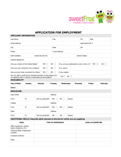 application for employment