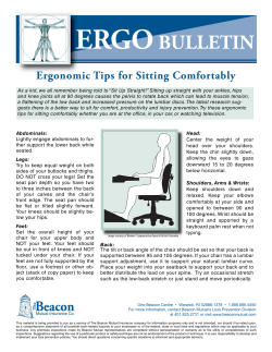 Ergonomic Tips for Sitting Comfortably