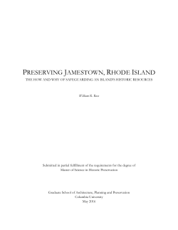 preserving jamestown, rhode island