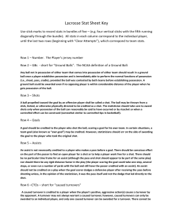 Lacrosse Stat Sheet Key