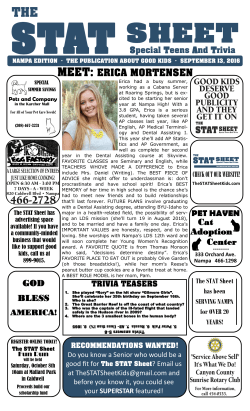 File - The STAT Sheet