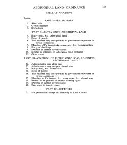 aboriginal land ordinance